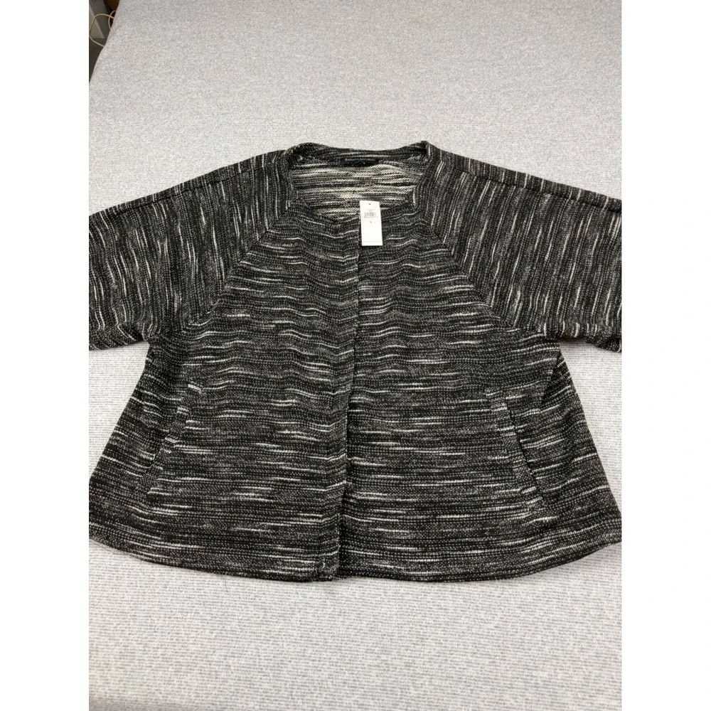 Banana Republic Factory Womens L Space Dye Short Sleeve Full Zip Jacket NWT
